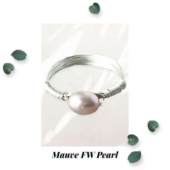 Mauve Rose Pink - Freshwater Pearl Ring - Picture 1 of 3